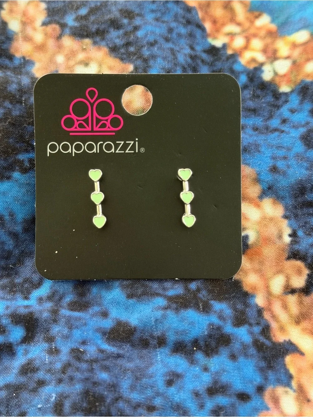 Paparazzi Lime Stackable Heart Drop Earrings